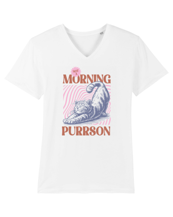 Not A Morning Purrson White