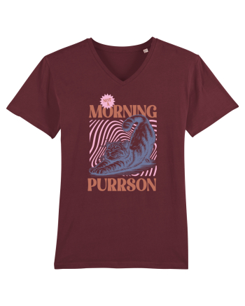 Not A Morning Purrson Burgundy