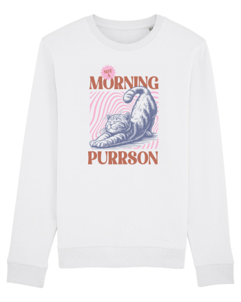 Not A Morning Purrson White
