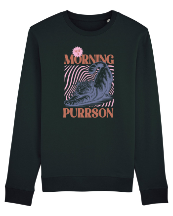 Not A Morning Purrson Black
