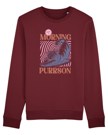 Not A Morning Purrson Burgundy