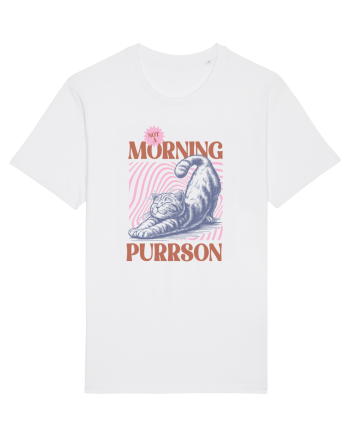 Not A Morning Purrson White