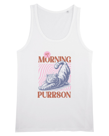 Not A Morning Purrson White