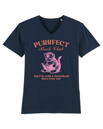 Purrfect Book Club French Navy