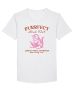 Purrfect Book Club Tricou mânecă scurtă guler larg Bărbat Skater