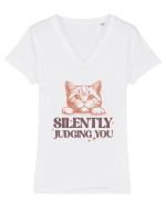 Silently Judging You Tricou mânecă scurtă guler V Damă Evoker