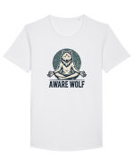 Aware wolf Tricou mânecă scurtă guler larg Bărbat Skater