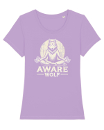 Aware wolf Tricou mânecă scurtă guler larg fitted Damă Expresser