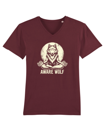 Aware wolf Burgundy