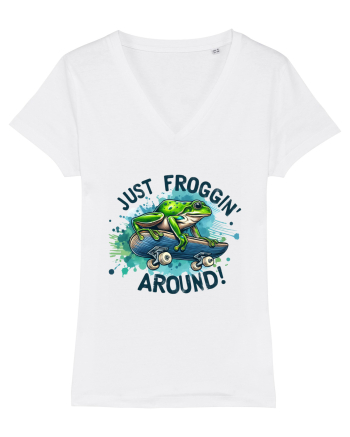 Just Froggin' Around! White