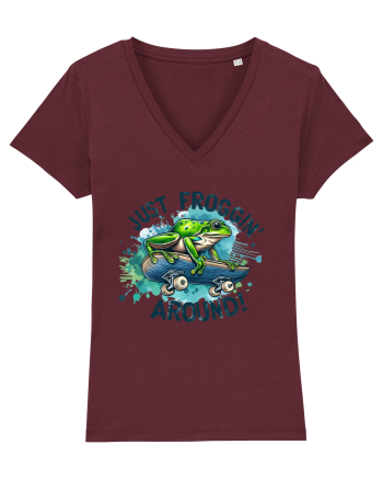 Just Froggin' Around! Burgundy