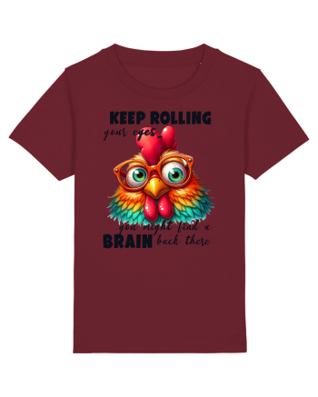Keep Rolling Your Eyes Burgundy