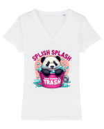 Splish Splash Your Opinion Is Trash Tricou mânecă scurtă guler V Damă Evoker