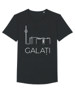 Galați: Mândru să fiu din Galați Tricou mânecă scurtă guler larg Bărbat Skater