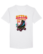 Retro - nascuta prin 90 Tricou mânecă scurtă guler larg Bărbat Skater