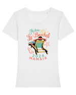 De vara - Ma doare la bascheti, Mamaia 2024 Tricou mânecă scurtă guler larg fitted Damă Expresser