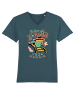 De vara - Ma doare la bascheti, Mamaia 2024 Tricou mânecă scurtă guler V Bărbat Presenter
