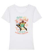 De vara - Ma doare la bascheti, Vama Veche 2024 Tricou mânecă scurtă guler larg fitted Damă Expresser