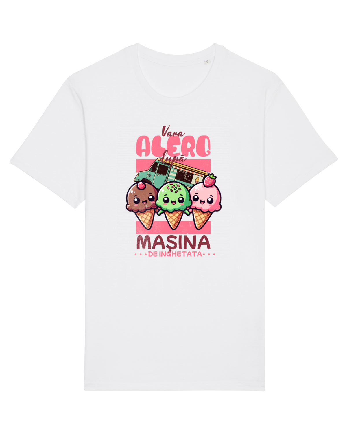 Tricou mânecă scurtă Unisex Rocker White