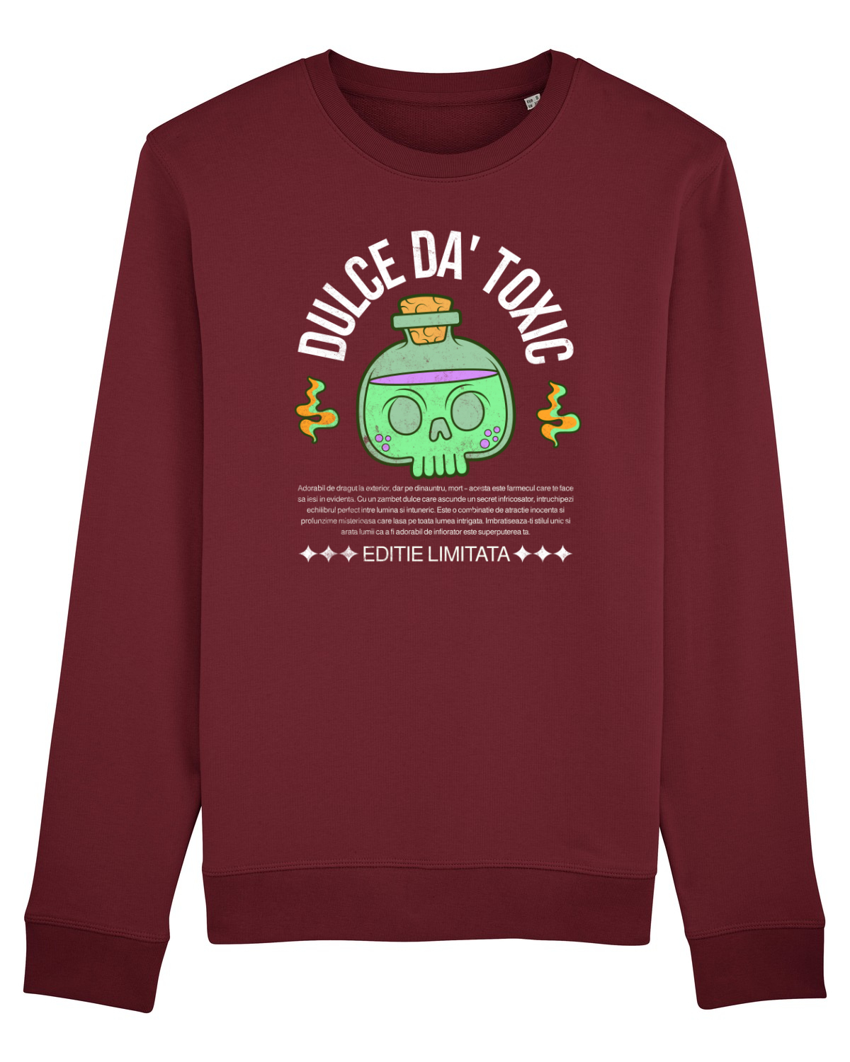 Bluză mânecă lungă Unisex Rise Burgundy