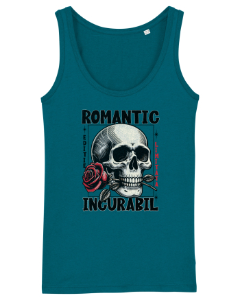 Romantic incurabil - Schelet craniu cu trandafir in gura Ocean Depth