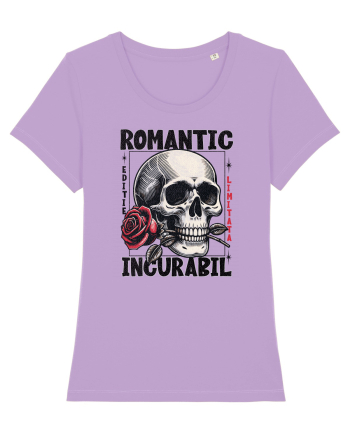Romantic incurabil - Schelet craniu cu trandafir in gura Lavender Dawn