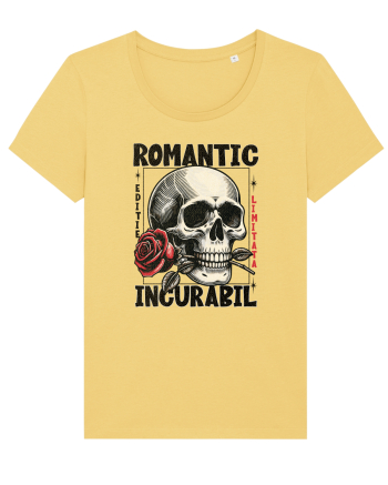 Romantic incurabil - Schelet craniu cu trandafir in gura Jojoba
