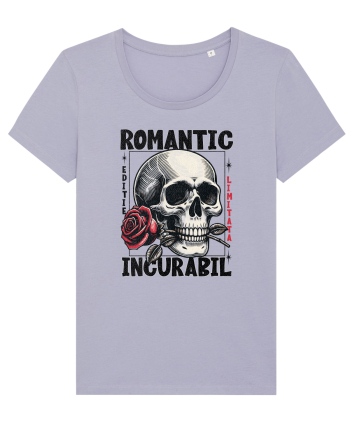 Romantic incurabil - Schelet craniu cu trandafir in gura Lavender
