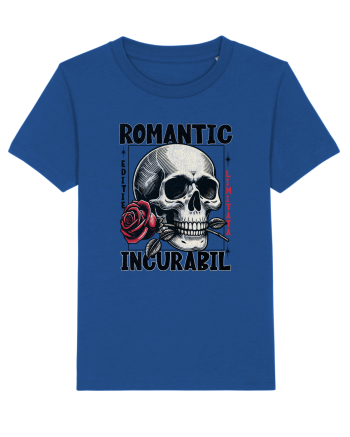 Romantic incurabil - Schelet craniu cu trandafir in gura Majorelle Blue