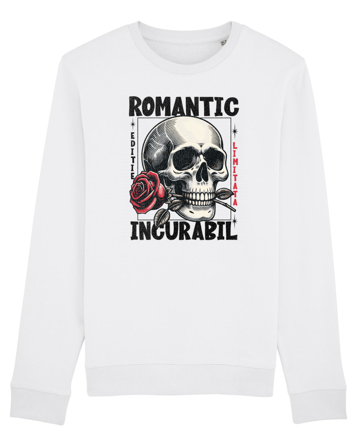 Bluză mânecă lungă Unisex Rise White