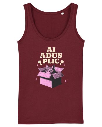 Pisica simpatica - ai adus plic? Burgundy