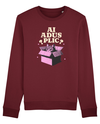 Pisica simpatica - ai adus plic? Burgundy
