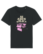 Pisica simpatica - ai adus plic? Tricou mânecă scurtă Unisex Rocker