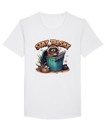 Stay Trashy Tricou mânecă scurtă guler larg Bărbat Skater