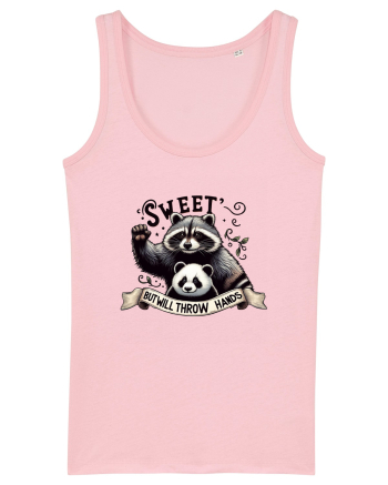 Sweet But Will Throw Hands Cotton Pink