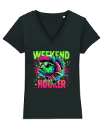 Weekend Hooker Fish Tricou mânecă scurtă guler V Damă Evoker