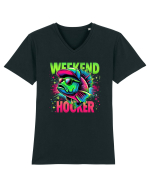 Weekend Hooker Fish Tricou mânecă scurtă guler V Bărbat Presenter