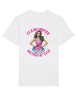pentru soție cu atitudine - Clean house messy bitch Tricou mânecă scurtă Unisex Rocker