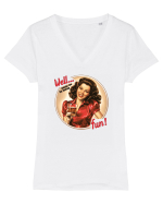 pentru soție cu atitudine - Excuse me for having fun Tricou mânecă scurtă guler V Damă Evoker