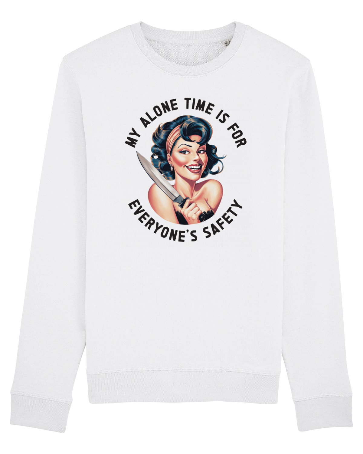 Bluză mânecă lungă Unisex Rise White
