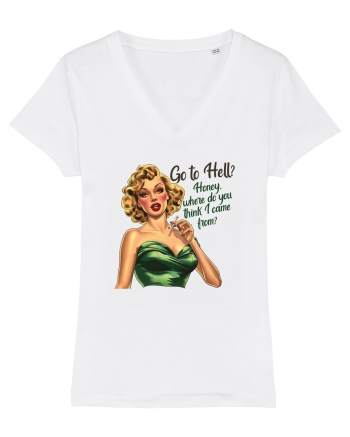 pentru femei cu atitudine - Go to hell White