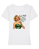 pentru femei cu atitudine - Go to hell Tricou mânecă scurtă guler larg fitted Damă Expresser
