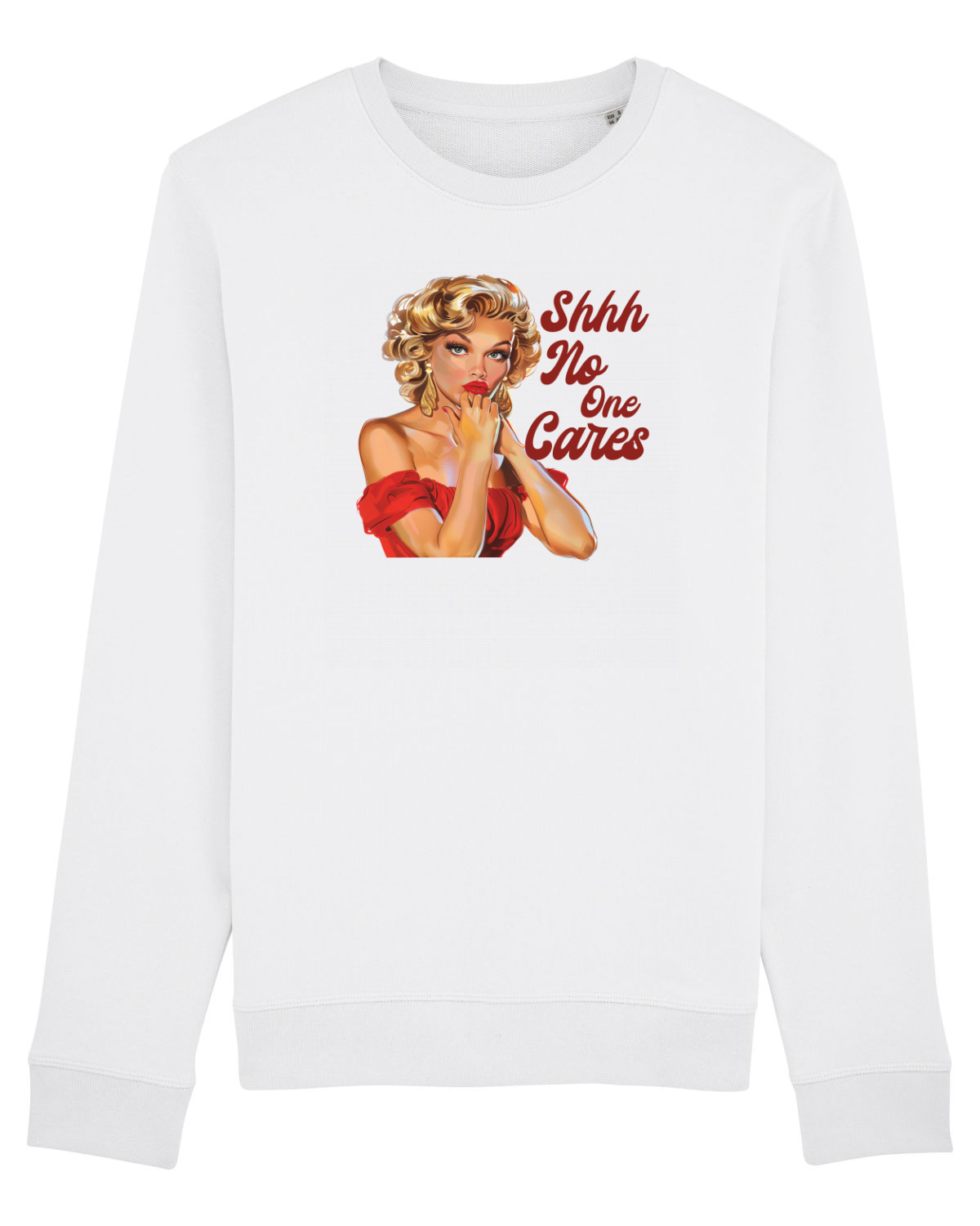 Bluză mânecă lungă Unisex Rise White