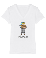 Capul la cutie Tricou mânecă scurtă guler V Damă Evoker