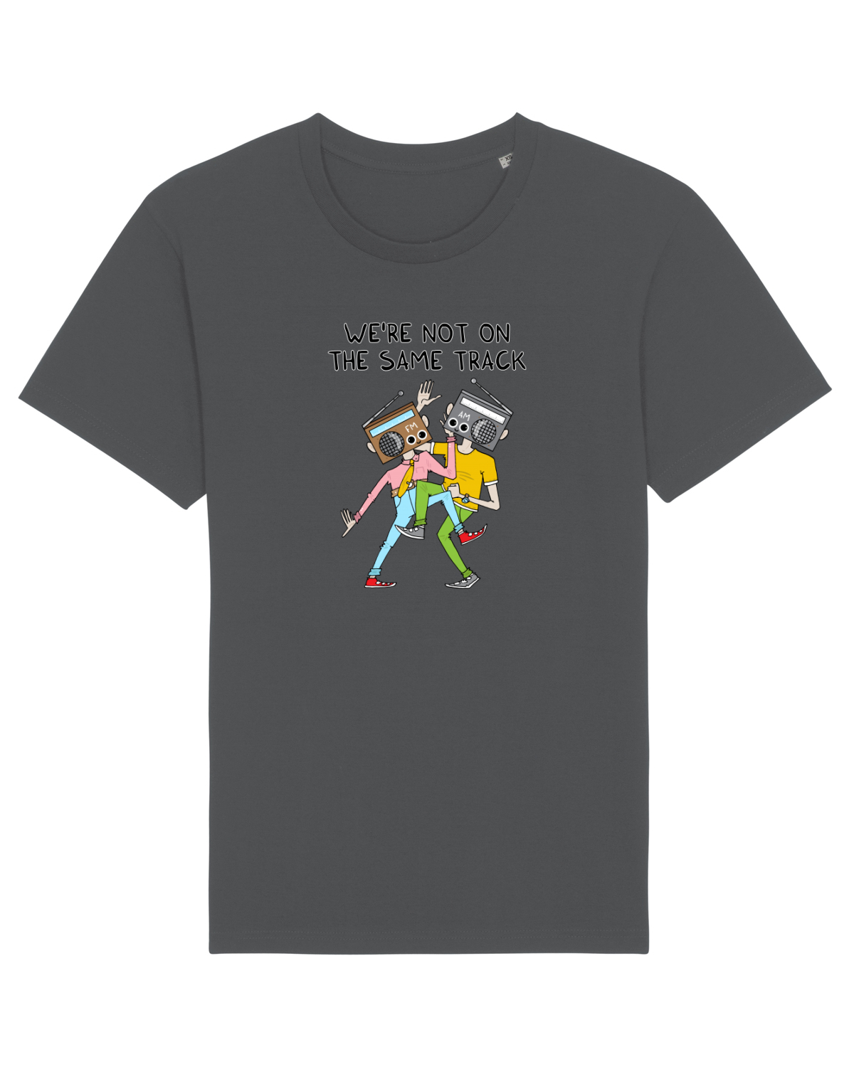 Tricou mânecă scurtă Unisex Rocker Anthracite