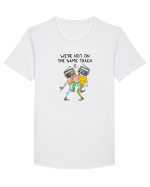 We're not on the same track Tricou mânecă scurtă guler larg Bărbat Skater
