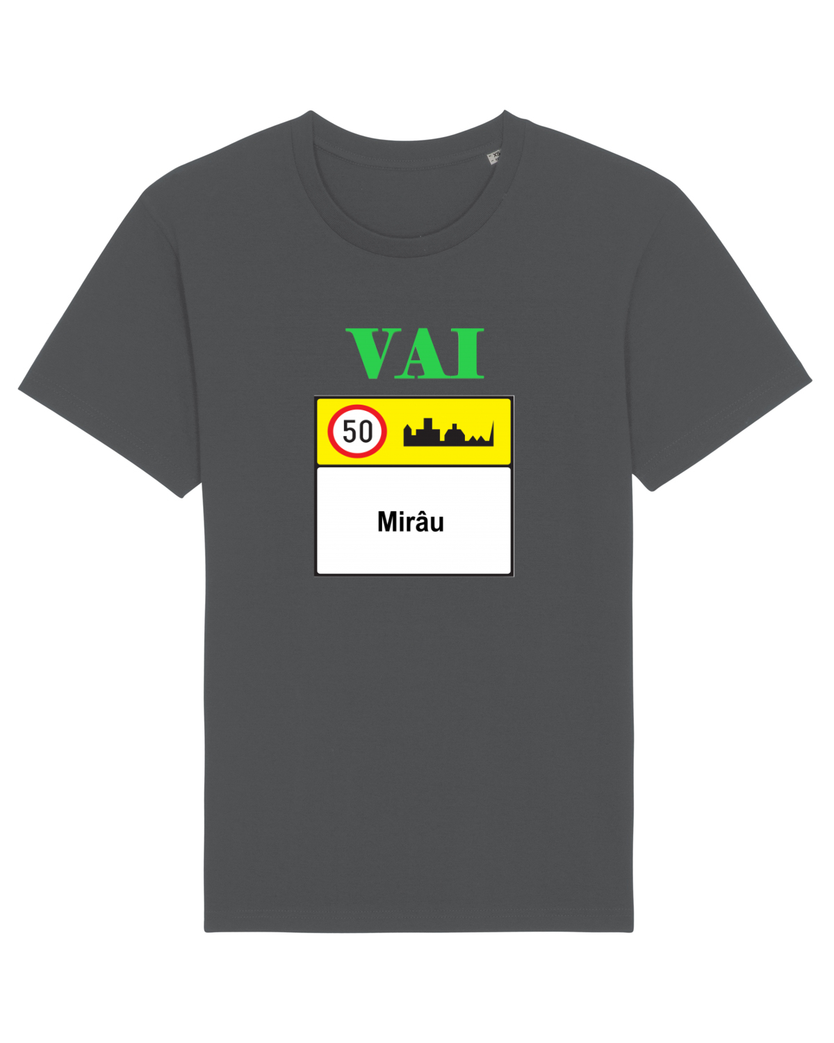 Tricou mânecă scurtă Unisex Rocker Anthracite