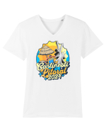 Costinesti Litoral 2024 - tricou numa' bun de luat la plaja Tricou mânecă scurtă guler V Bărbat Presenter