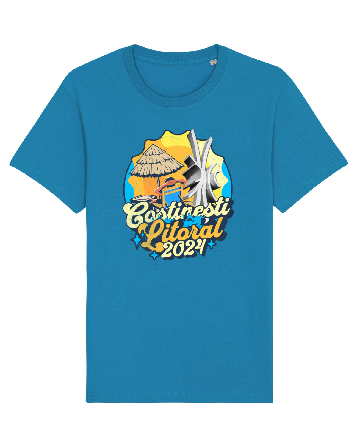 Tricou mânecă scurtă Unisex Rocker Azur