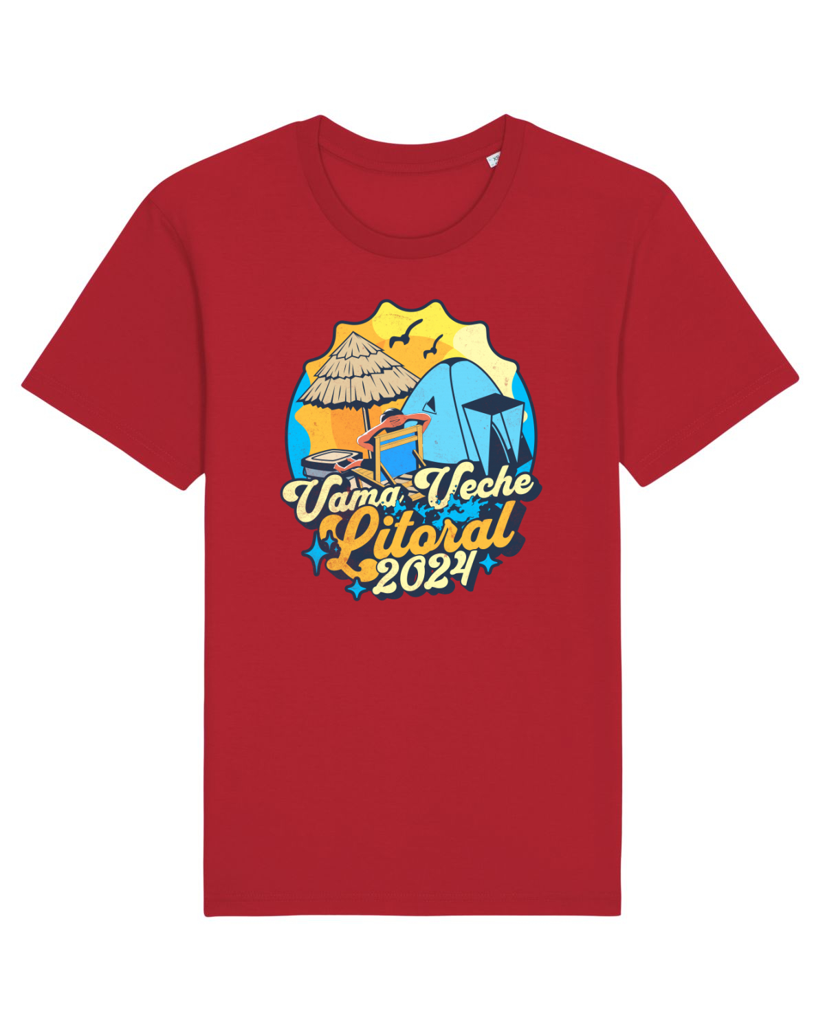 Tricou mânecă scurtă Unisex Rocker Red